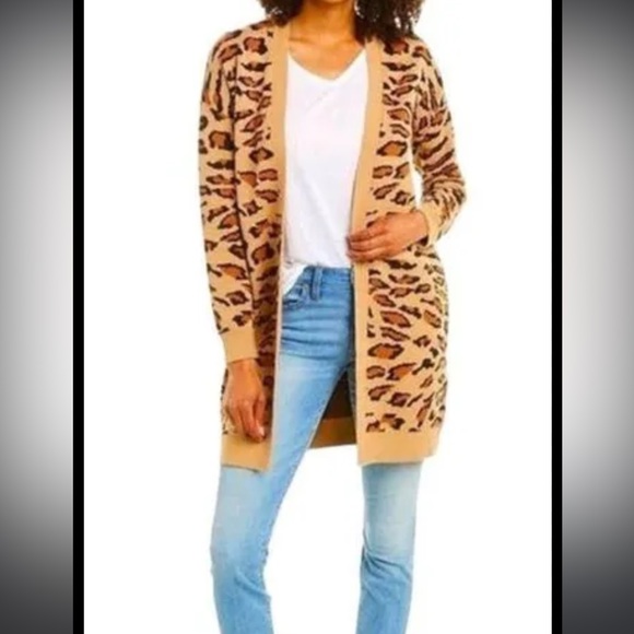 Splendid leopard Print open cardigan - Picture 1 of 6